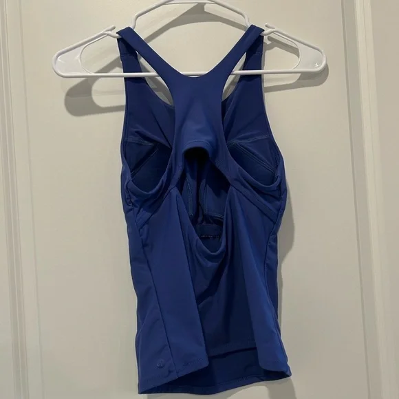 CALIA Women's High Support Cross Back Tankini Swim Top Royal Blue WSA23302 XS - Picture 2 of 6